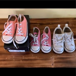 3 pairs of Converse girls sz 10